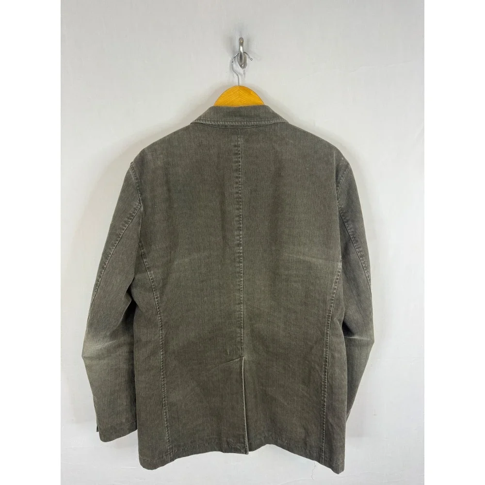 Bugatti Casual Deluxe Mens 40R (measures 42) Blazer Olive Green Cotton Germany